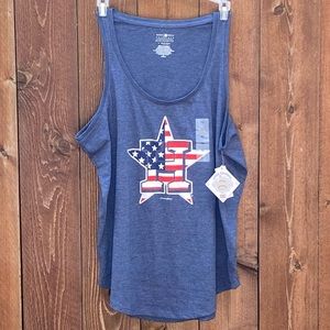 Houston Astros American flag tank top